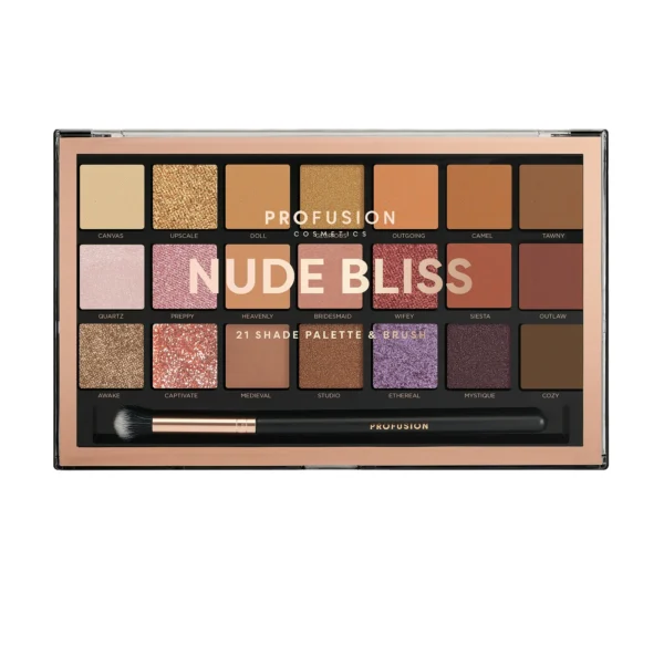 Profusion Cosmetics 21 Shade Eyeshadow Palette - Nude Bliss