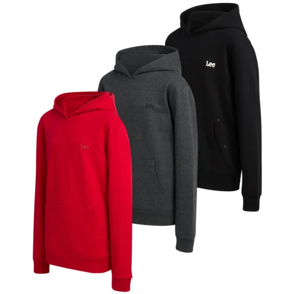 Lee Boys' Pull Over Hoodie - 3 Pack Soft and Cozy Sweatshirt