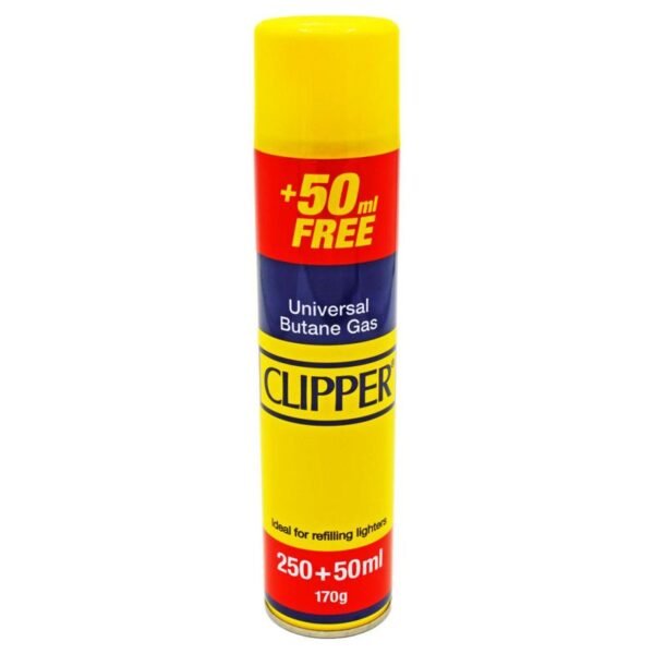 Clipper Butane Gas 250ml + 50ml Free – Case of 12